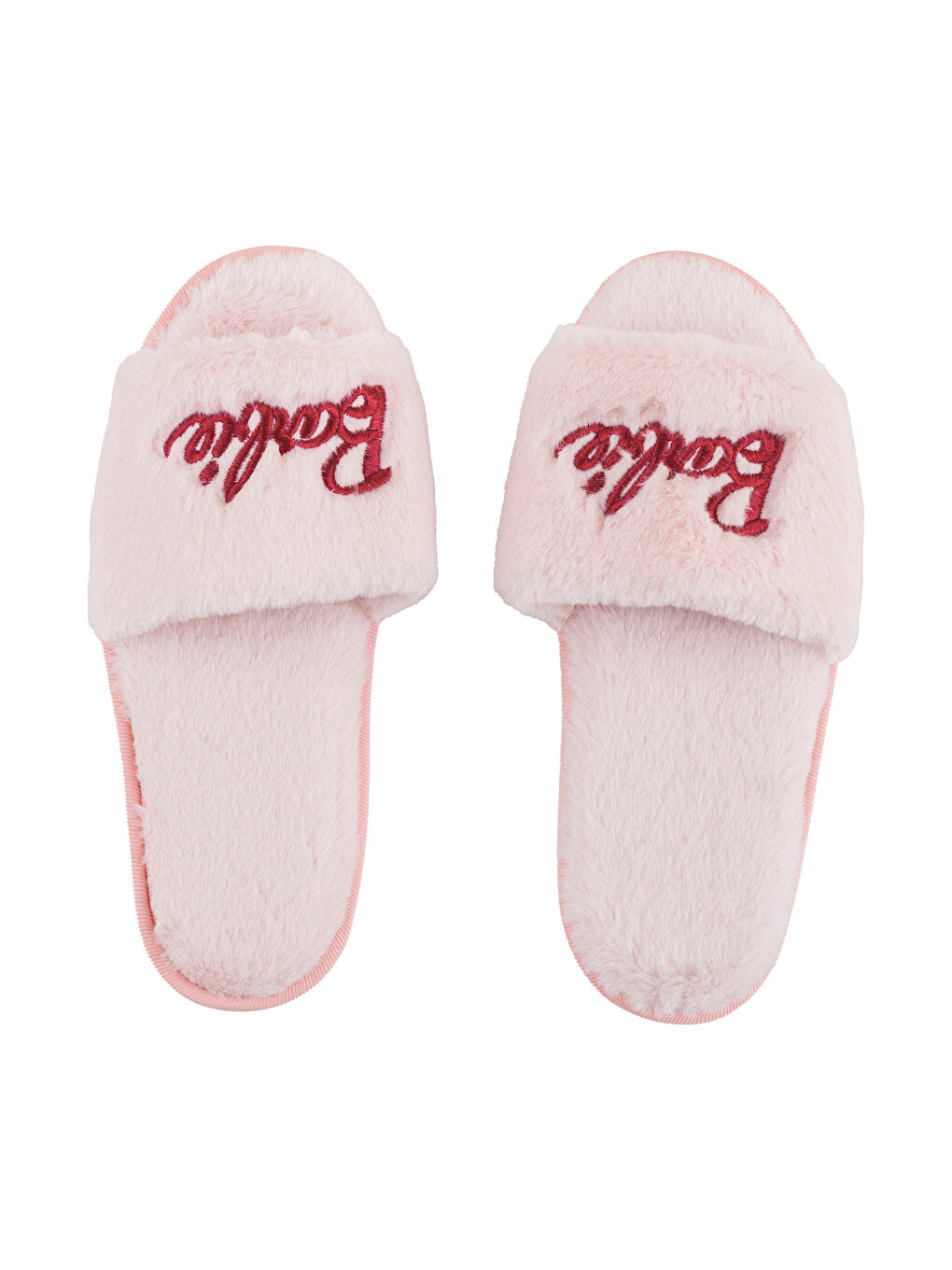 Barbie Embroidered Plush Women's House Slippers