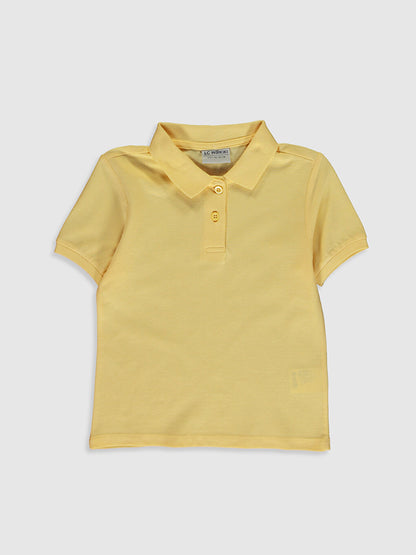 Girl's Polo Neck Basic T-Shirt