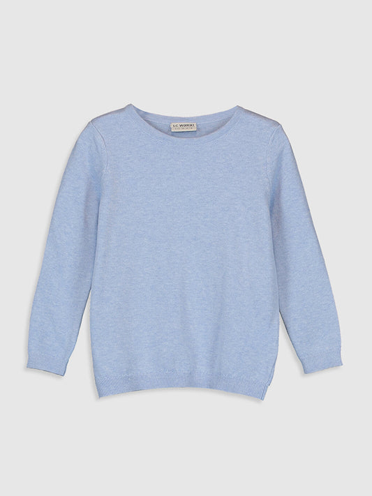 Girl's Basic Fine Knitwear Sweater