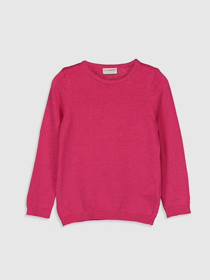 Girl's Basic Fine Knitwear Sweater