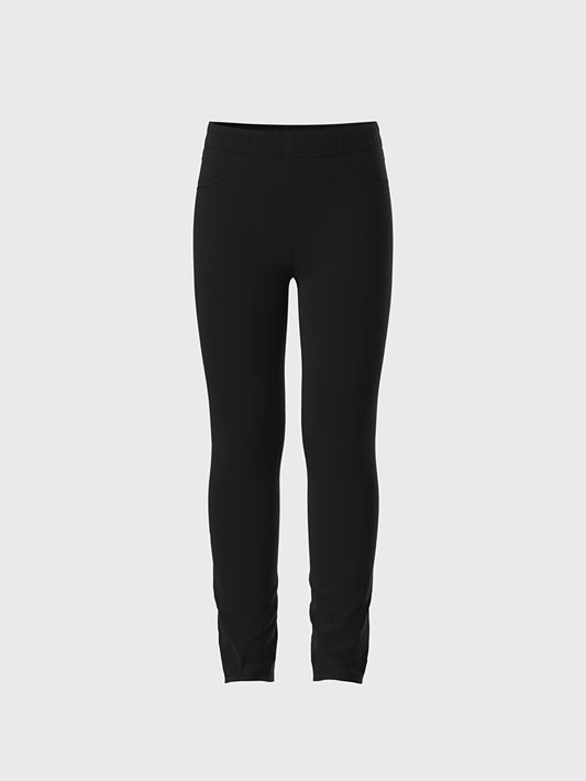 Skinny Fit Girl's Trousers with Elastic Waist