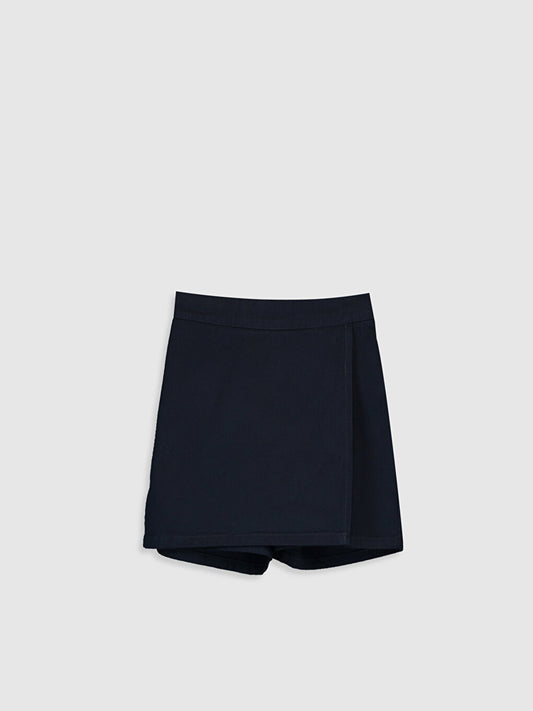 Basic Gabardine Girl's Shorts Skirt