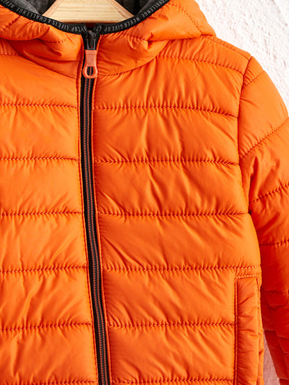 Boy's Hard Hooded Puffer Jacket