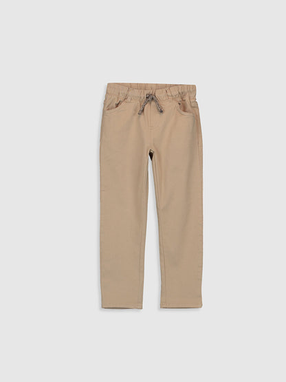 Boy's Slim Gabardine Trousers