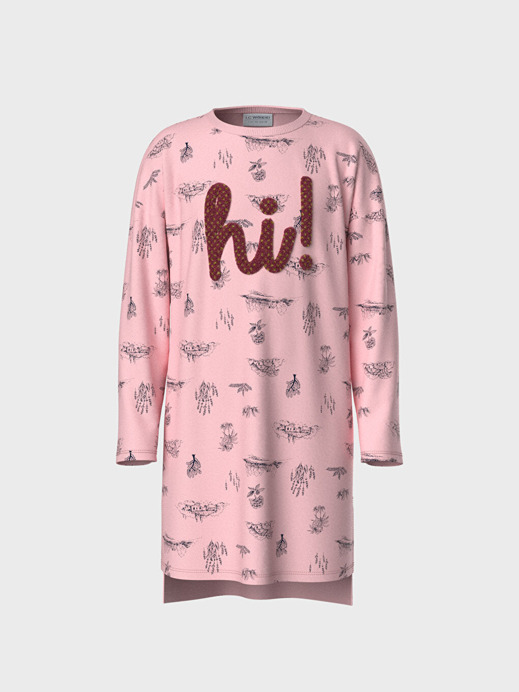 Girl's Printed Sweatshirt Dress