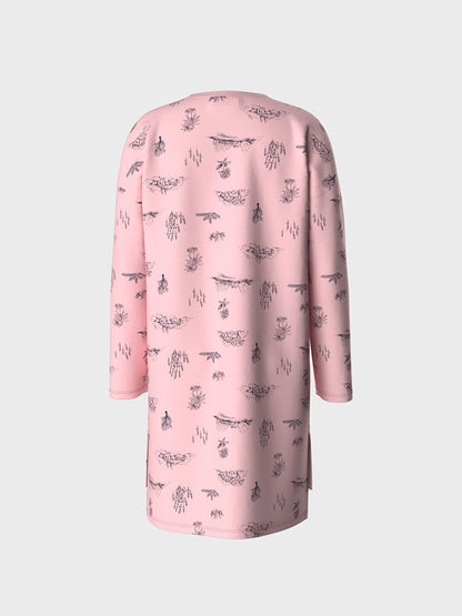 Girl's Printed Sweatshirt Dress