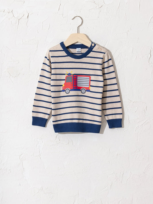 Baby Boy Printed Knitwear Sweater