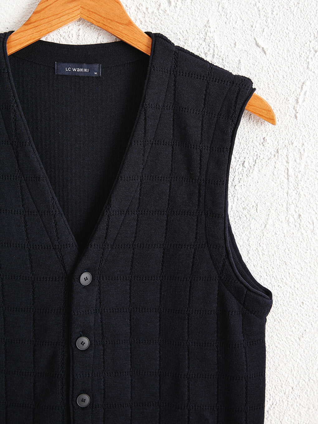 Fine Knitwear Vest with Button Detail