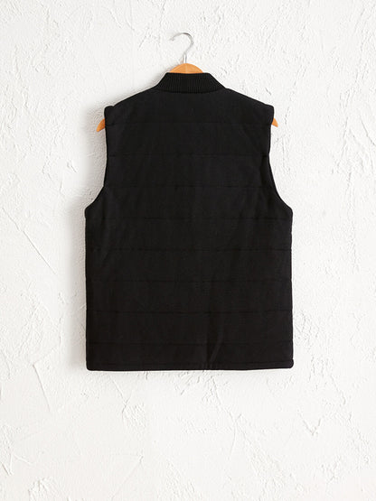 High Collar Zipper Vest