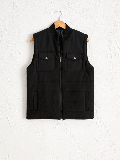 High Collar Zipper Vest