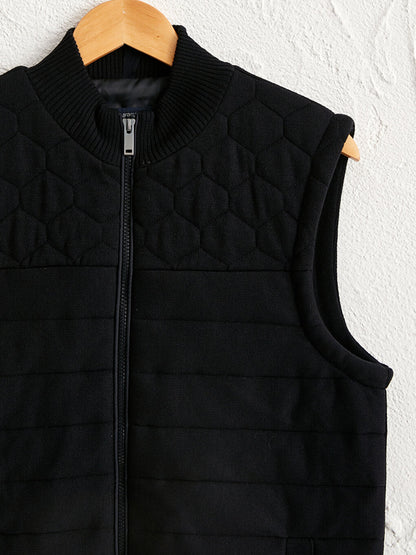 Self Patterned Fine Knitwear Vest