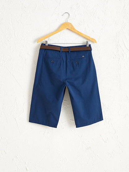 Slim Fit Bermuda Gabardine Shorts