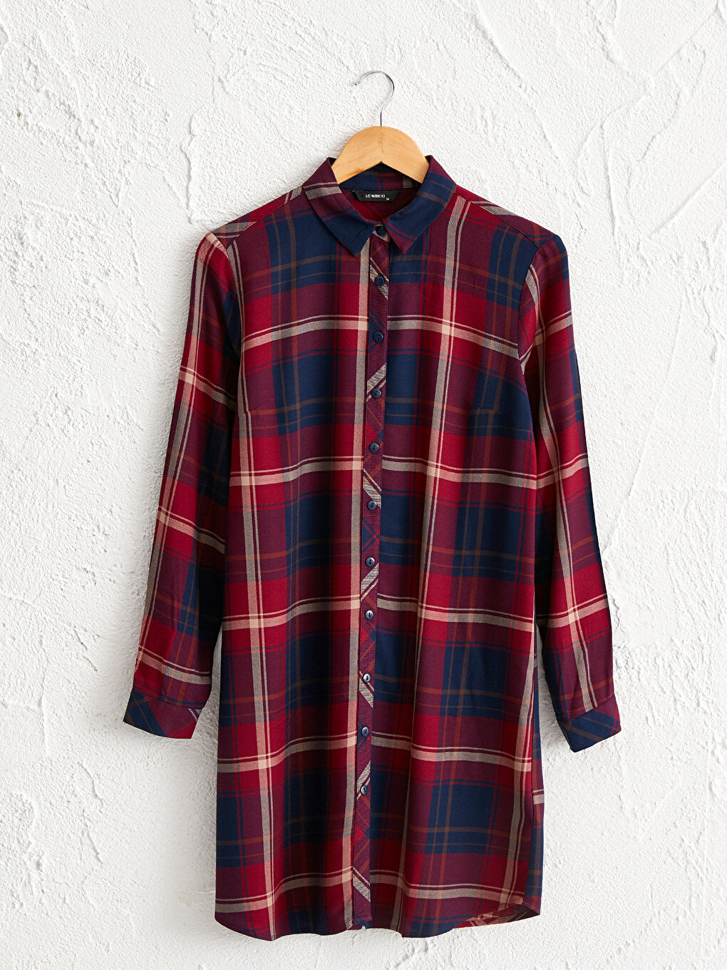 Flowy Plaid Viscose Tunic