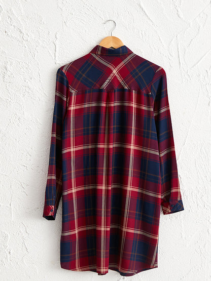 Flowy Plaid Viscose Tunic