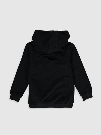 Boy's Zippered Hooded Sweatshirt