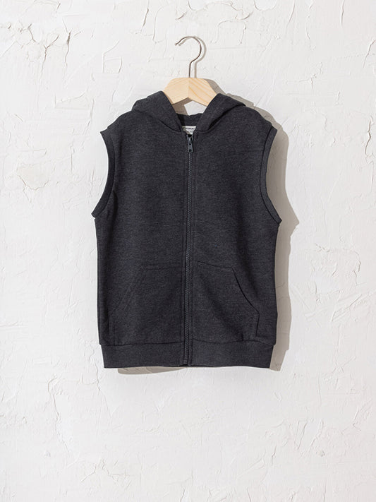 Boy's Zippered Hooded Vest