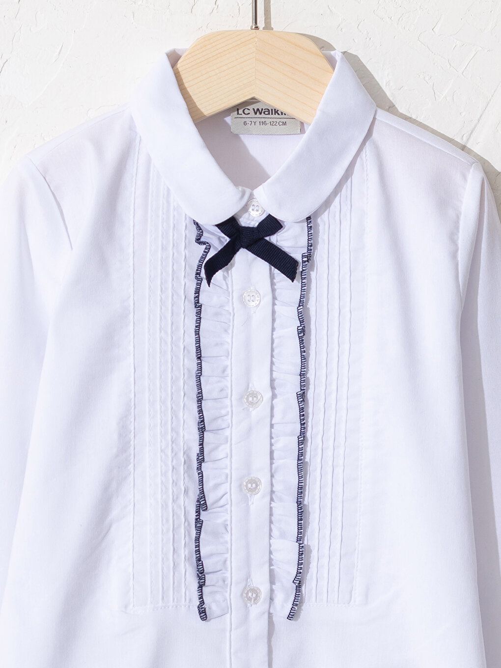 Girl's Ruffle Detailed Poplin Shirt