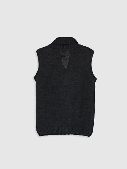 Shawl Collar Boy's Knitwear Vest