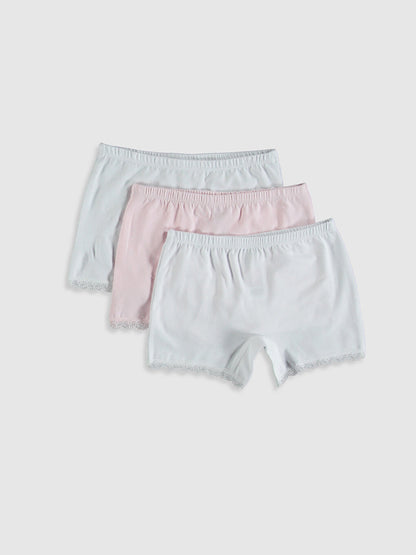 Girl's Cotton Boxer 3-Piece