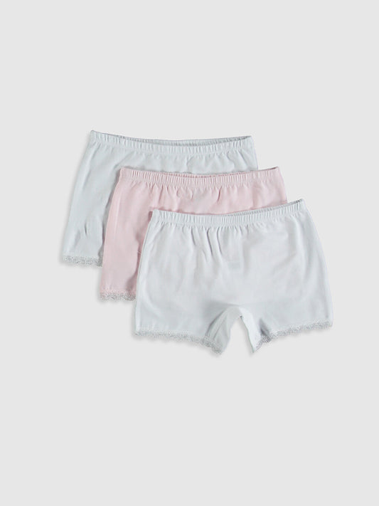 Girl's Cotton Boxer 3-Piece