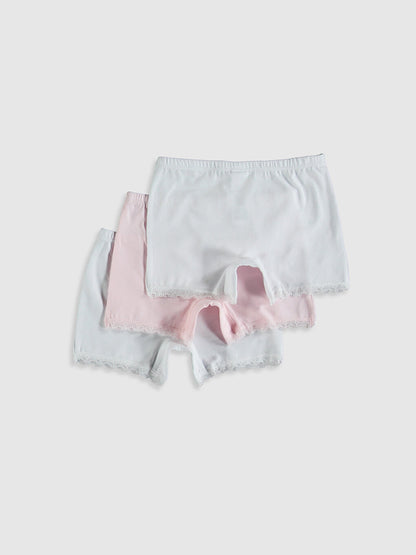 Girl's Cotton Boxer 3-Piece