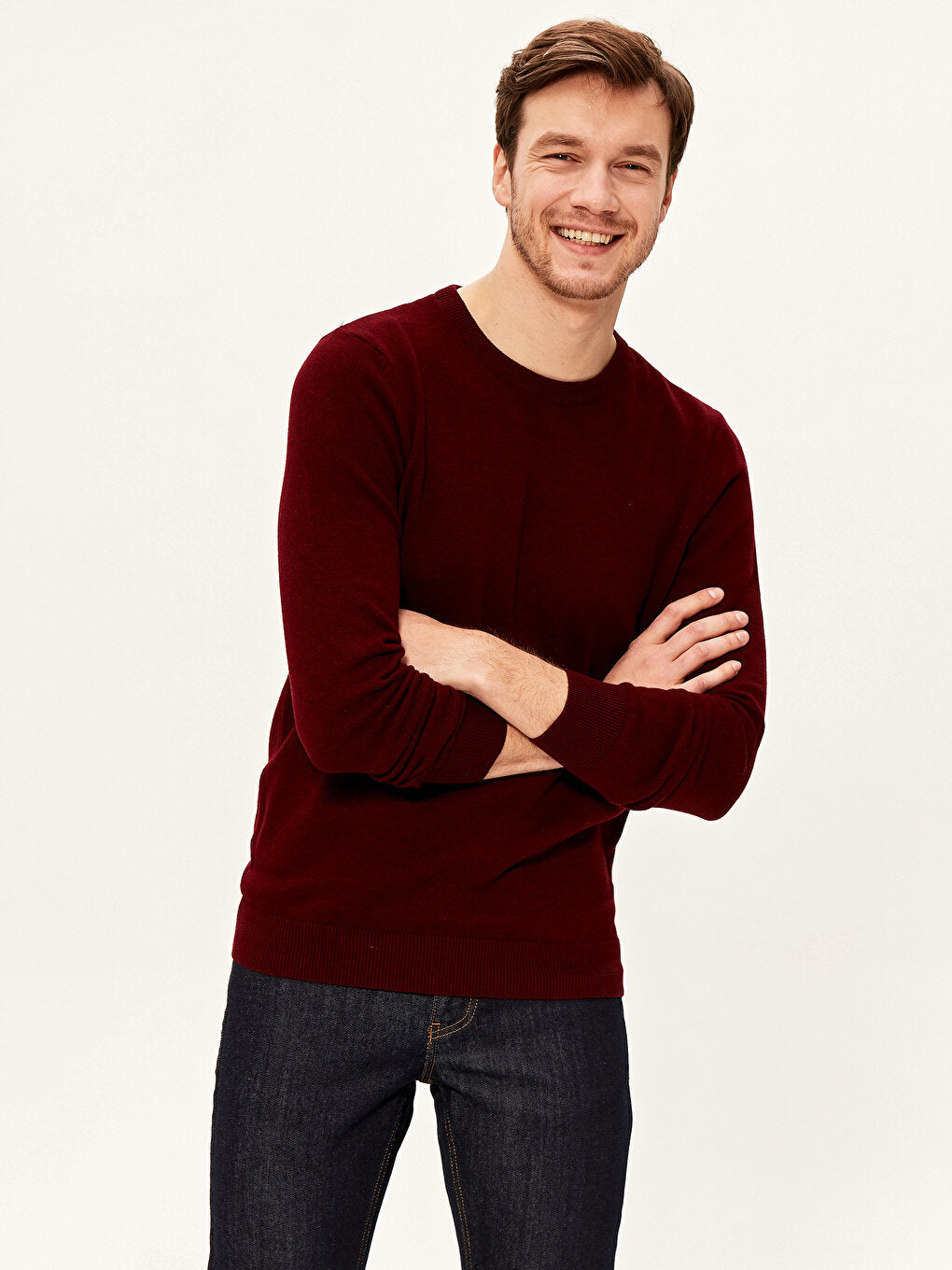 Crew Neck Basic Knitwear Sweater