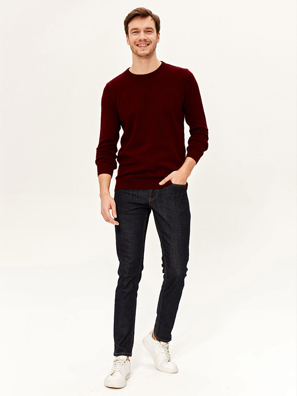 Crew Neck Basic Knitwear Sweater