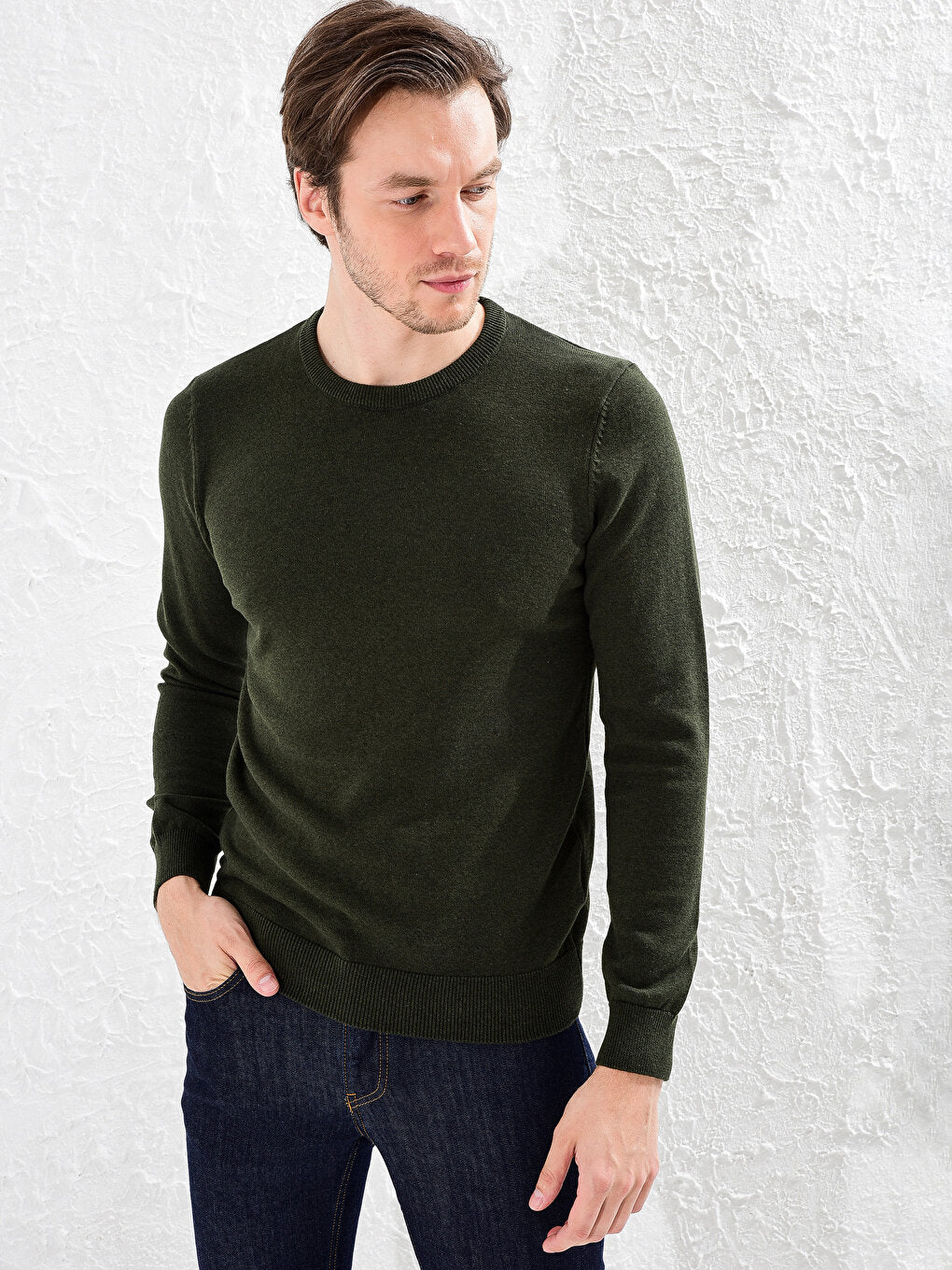 Crew Neck Basic Knitwear Sweater