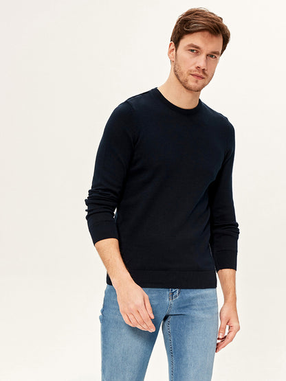 Crew Neck Basic Knitwear Sweater