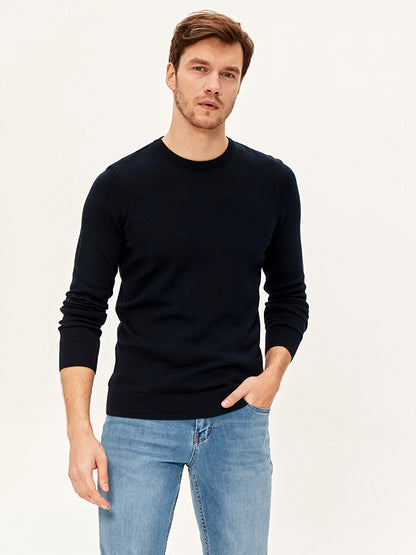 Crew Neck Basic Knitwear Sweater