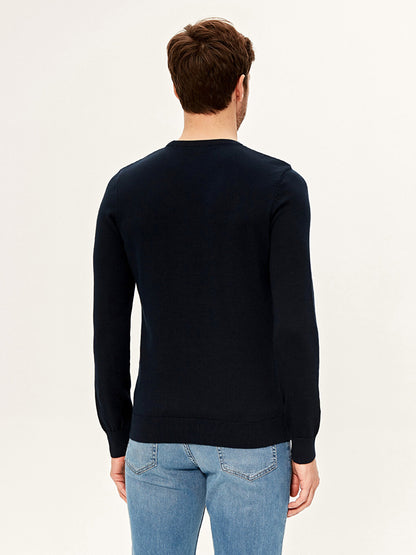 Crew Neck Basic Knitwear Sweater