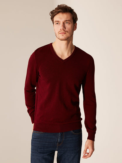 V-Neck Basic Knitwear Sweater