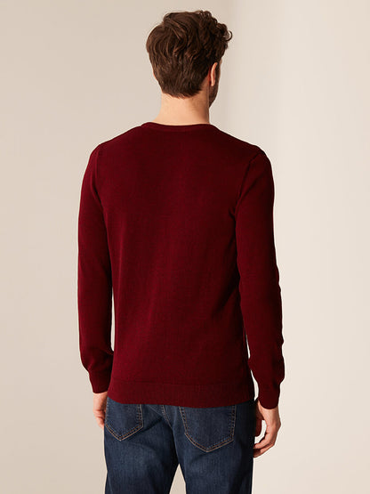 V-Neck Basic Knitwear Sweater