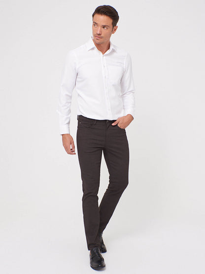 Slim Fit Textured Trousers