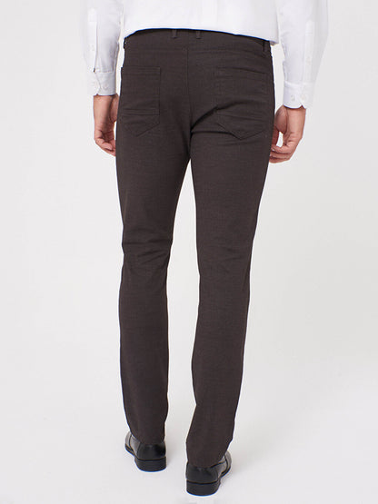 Slim Fit Textured Trousers