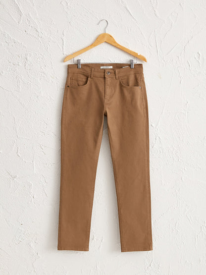 Slim Fit Gabardine Chino Trousers