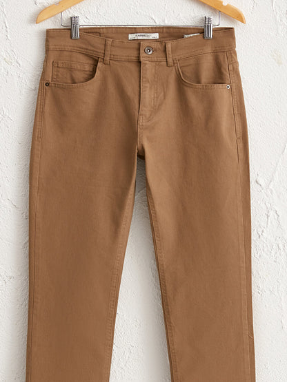 Slim Fit Gabardine Chino Trousers