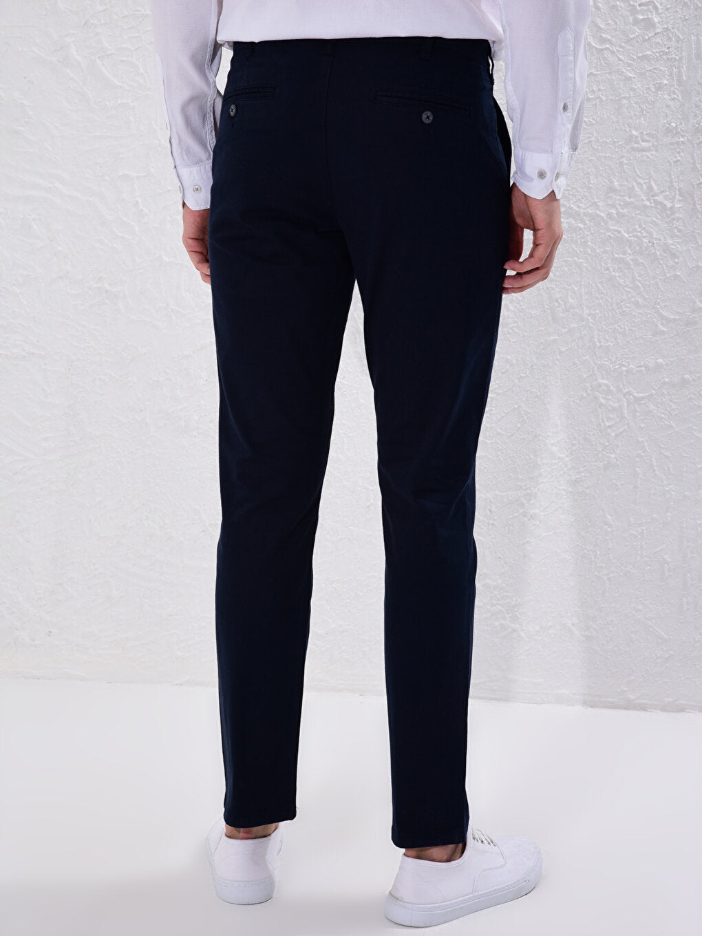 Slim Fit Gabardine Chino Trousers