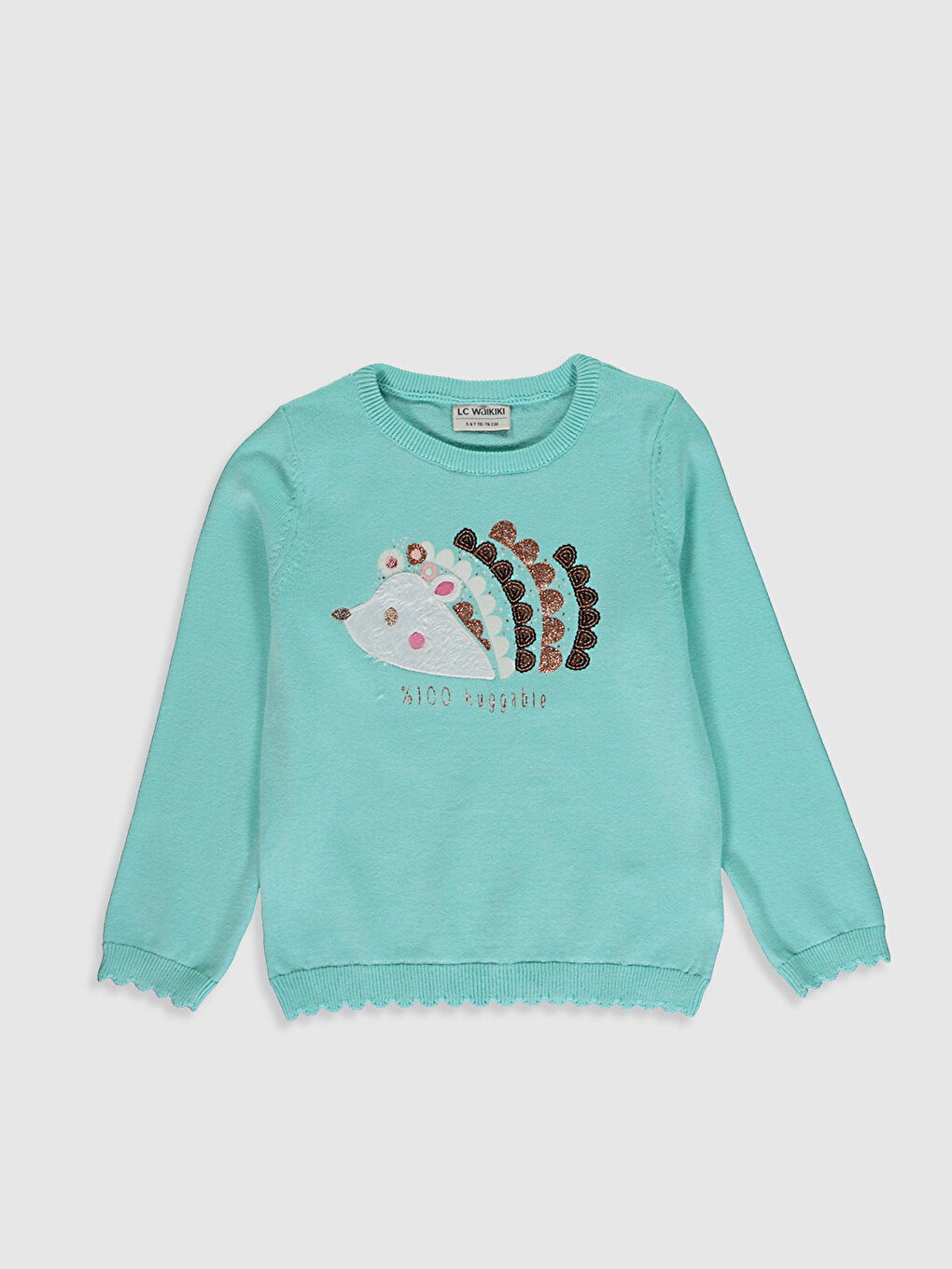 Girl's Patterned Fine Knitwear Sweater