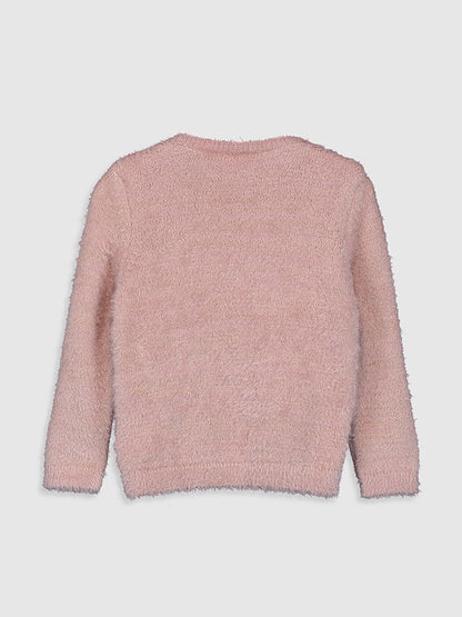 Girl's Sequin Embroidered Thick Knitwear Sweater