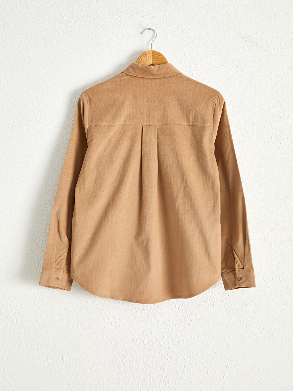 Cotton Velvet Shirt with Pocket Detail