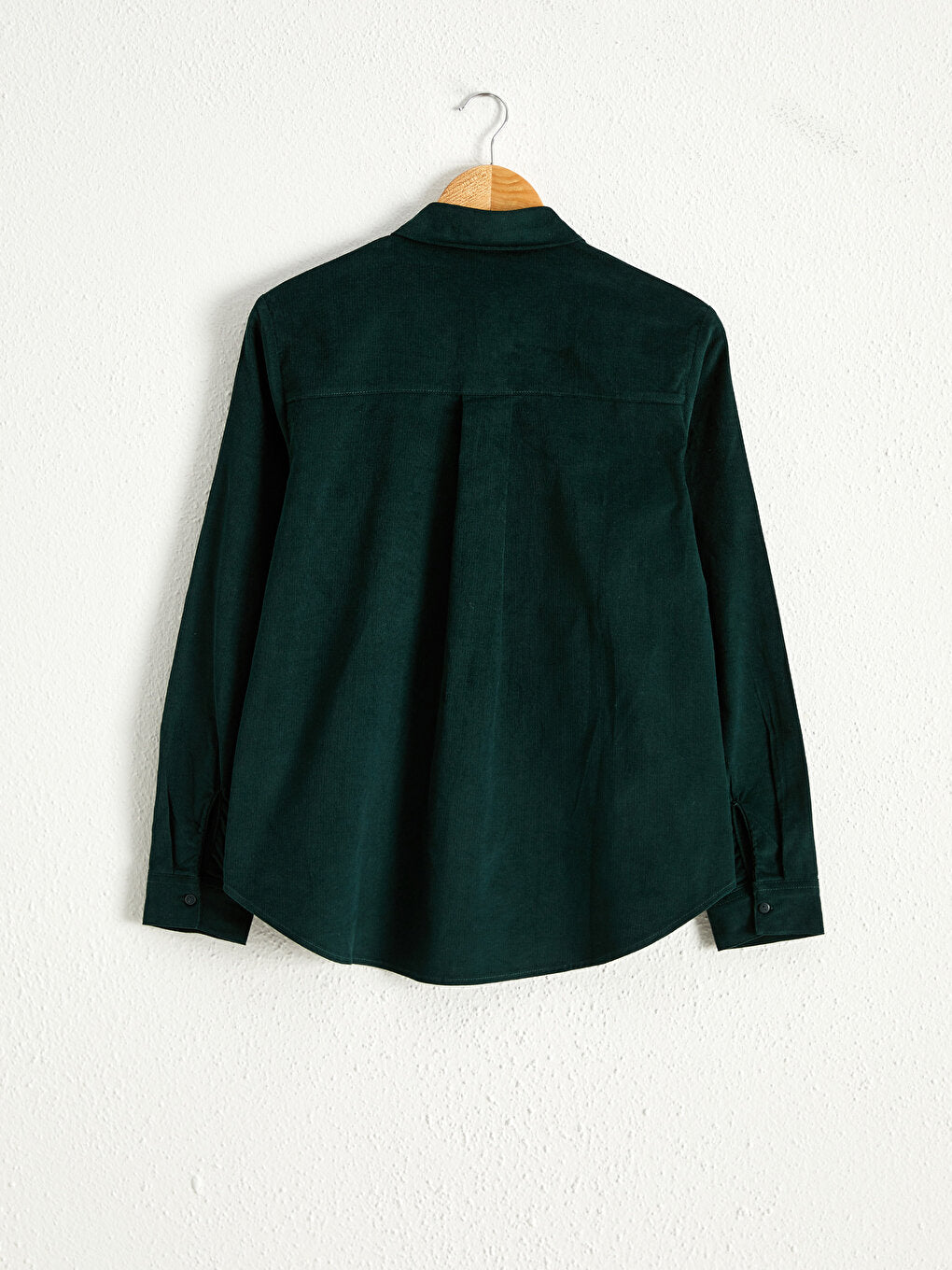 Cotton Velvet Shirt with Pocket Detail