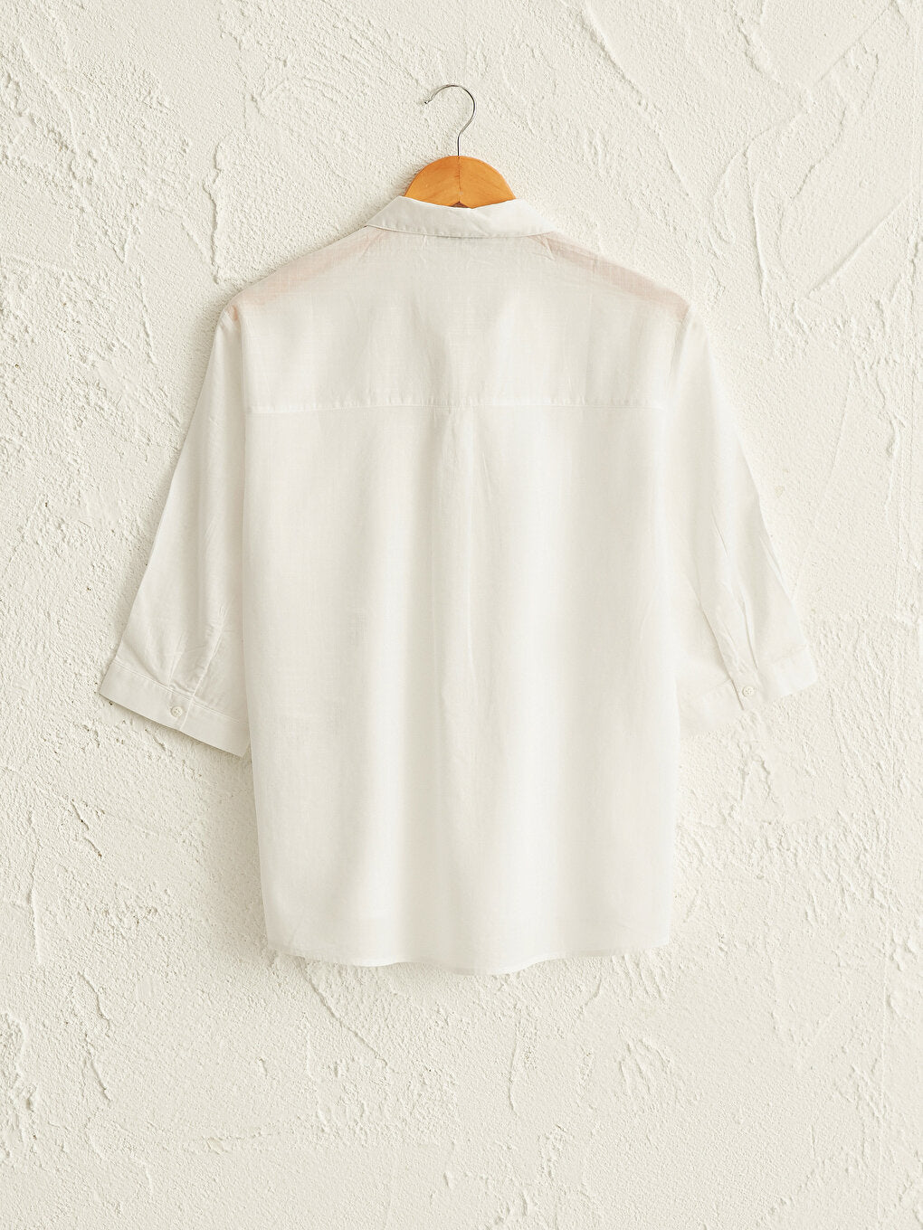 Pocket Detailed Voile Shirt