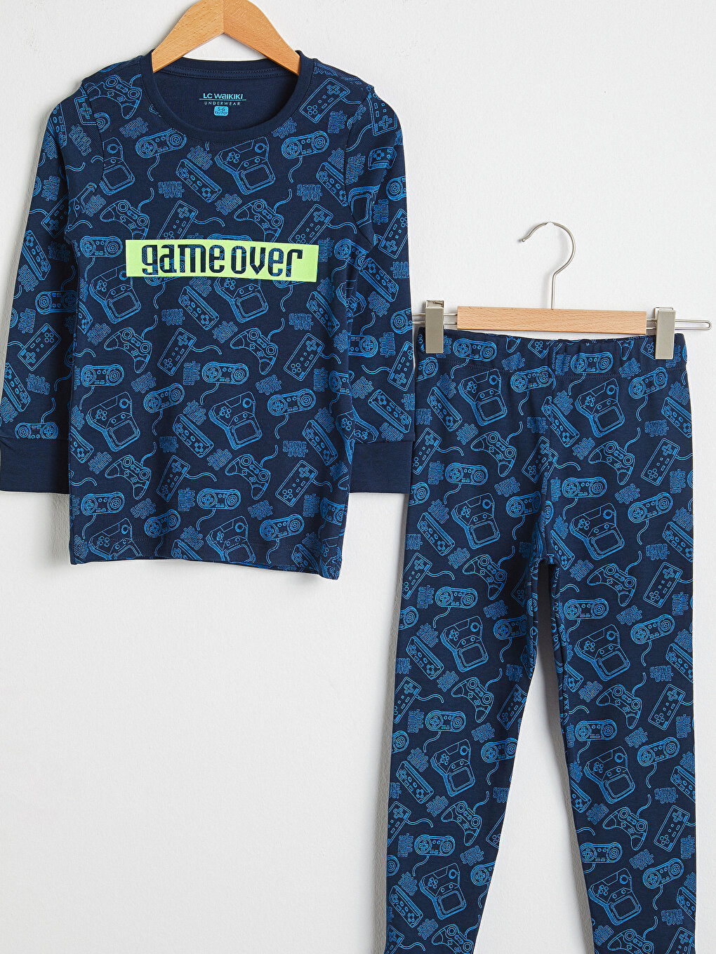 Boy's Printed Cotton Pajama Set