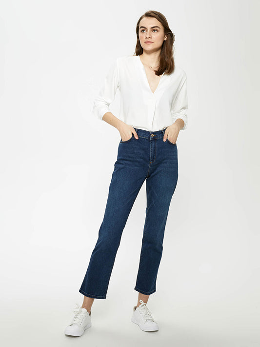 Skinny Fit Women's Rodeo Jean Trousers with Pocket Detail