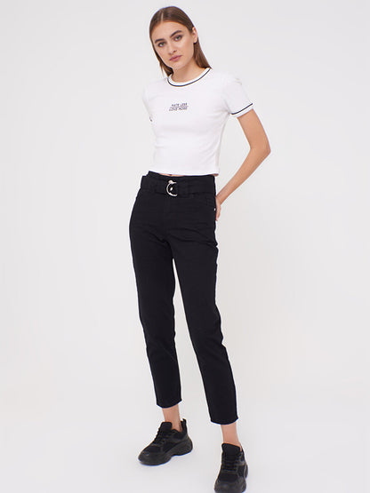 High Waist Mom Fit Women's Jean Trousers