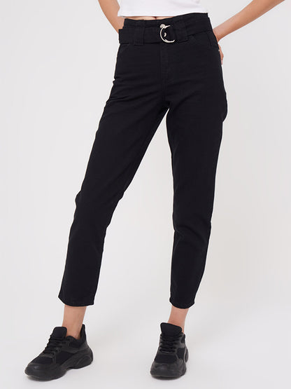 High Waist Mom Fit Women's Jean Trousers