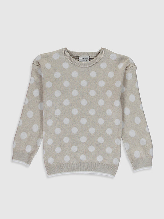 Girl's Polka Dot Fine Knitwear Sweater