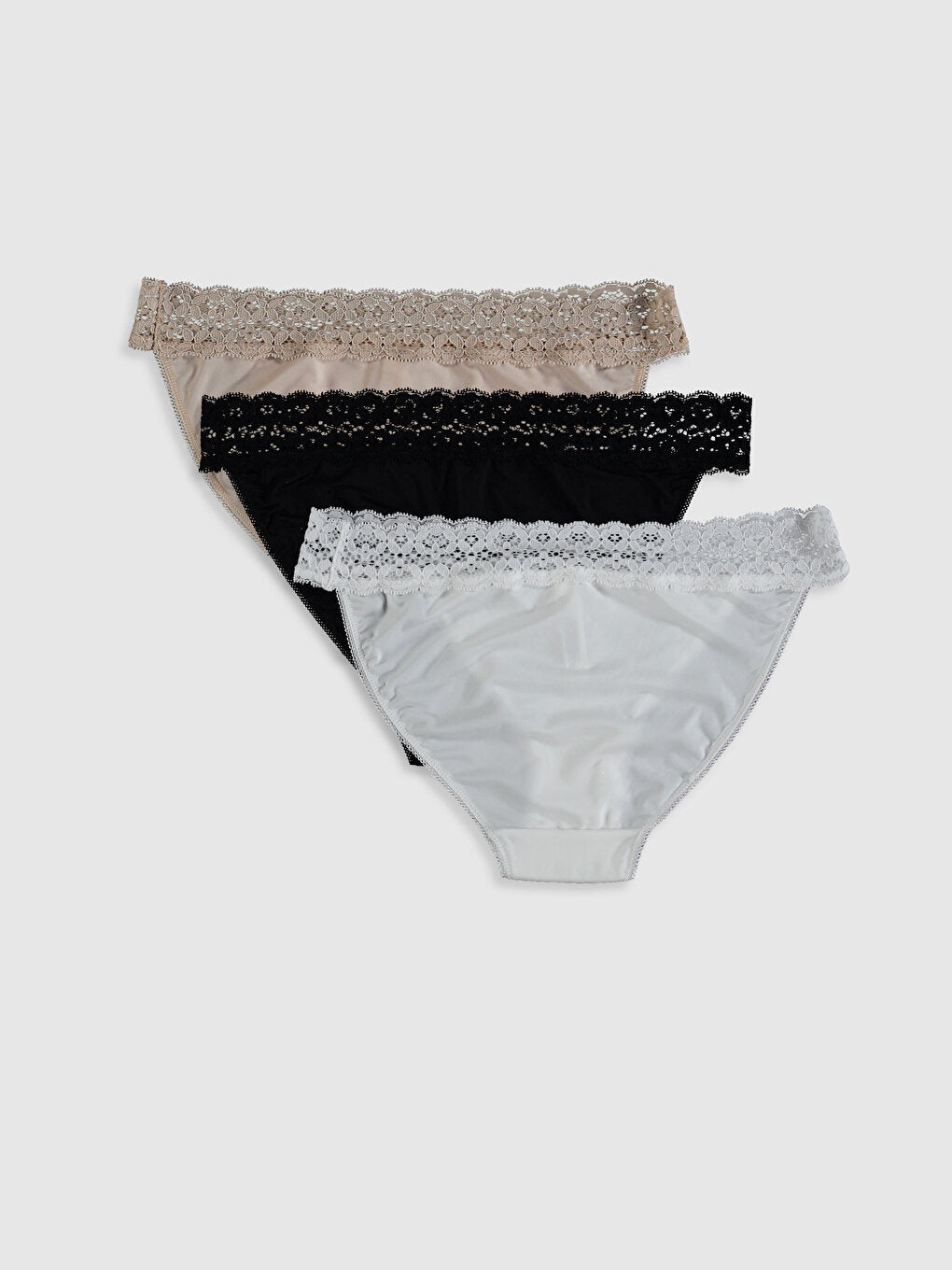 Lace Detailed Classic Panties 3-Piece