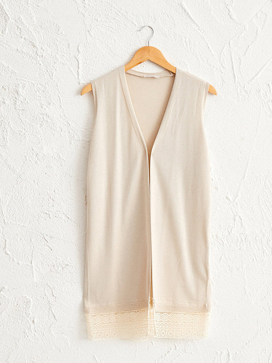 Women's V-Neck Plain Sleeveless Fine Knitwear Vest